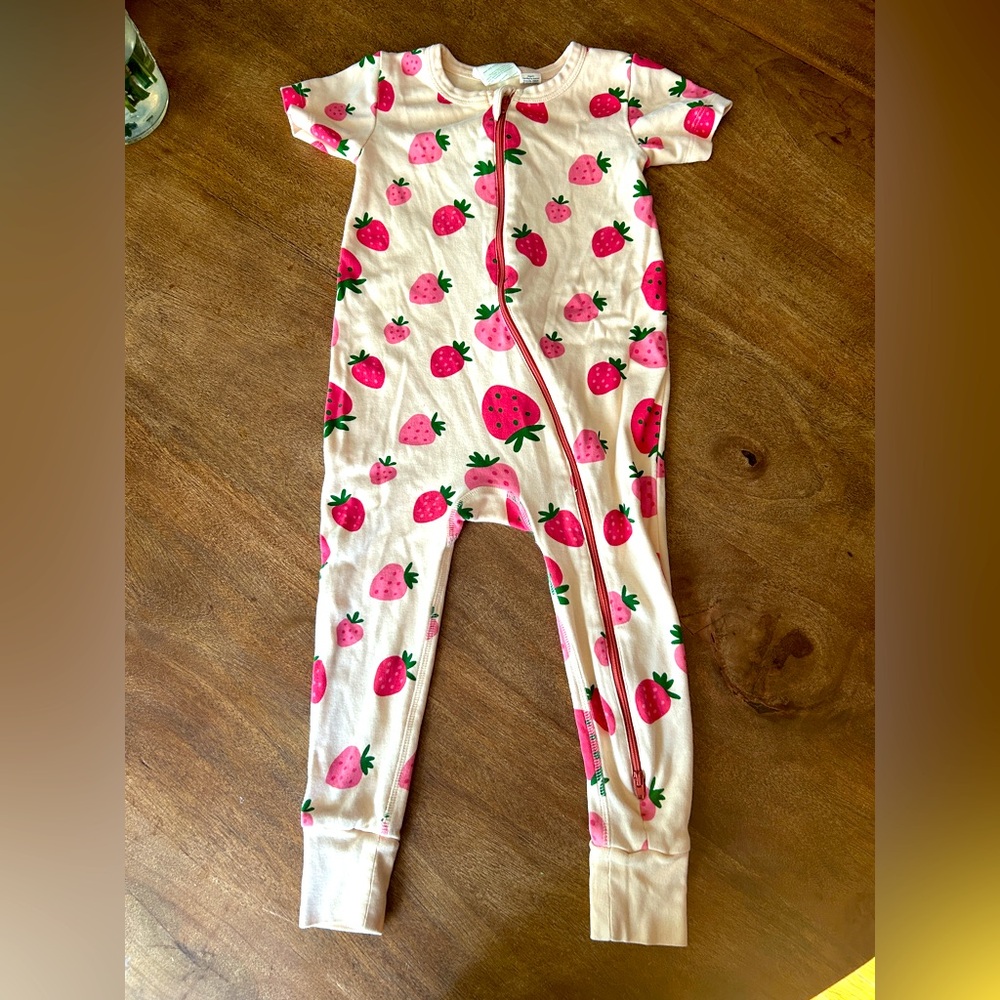 Parade Organics Signature Print ‘2-Way’ Zip Romper Short Sleeve